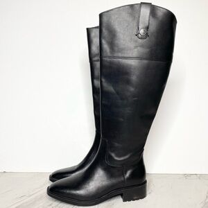 New! Sam Edelman Drina Athletic Black Leather Riding Boot 6M